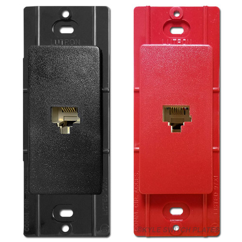 Satin Telephone Jack Decor Insert - Lutron Claro SC-PJ