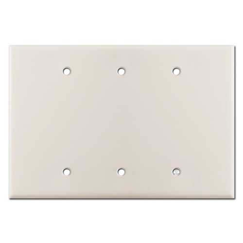 6.4'' x 4.5'' Jumbo Blank Wall Plate - Light Almond