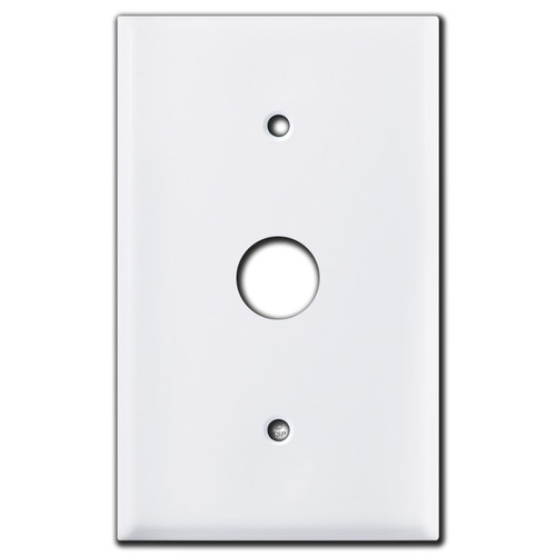 Jumbo .875" Round Cutout Wall Plate Cover - White