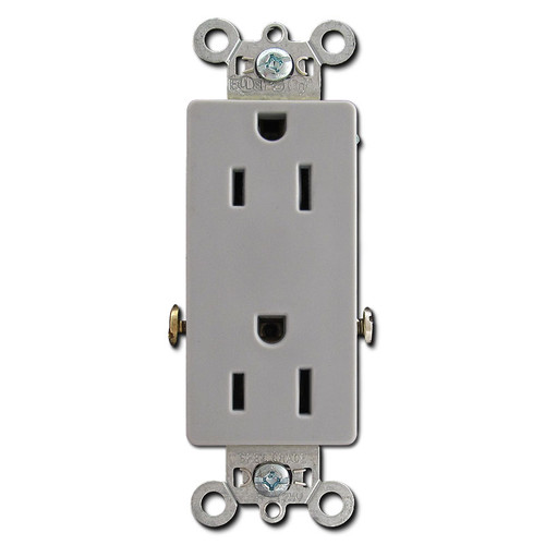 Grey 15A Decorator Outlets - Spec Grade