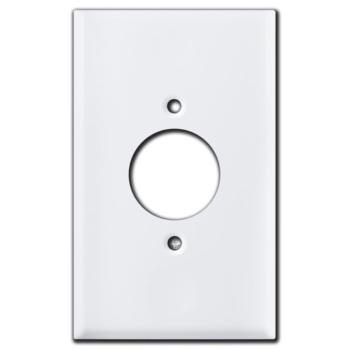 1-1/4'' Dia. Phone Jack Cover 1-7/8'' Horizontal Screws - White