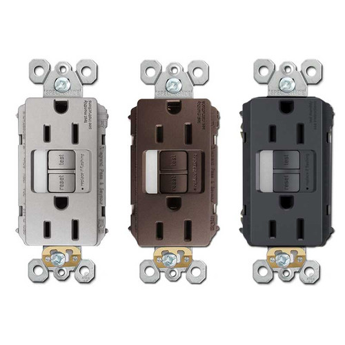 Metallic GFCI Outlet 15A Tamper Resistant 1597TR