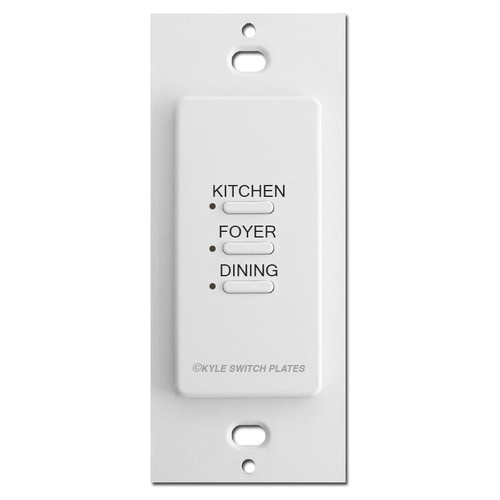 3 Engraved LED Button Touch-Plate Ultra Low Voltage Switches