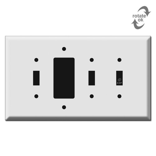 Oversized 2 Toggle 1 Decora 1 Toggle Electrical Wall Plates