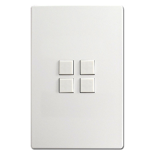 Touch-Plate Mystique 4 Switch Control Stations - White