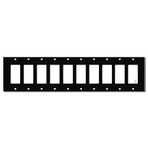 10 Switch Decor Rocker GFCI Wall Plate - Black