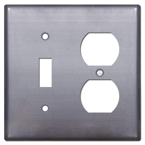 Toggle Outlet Cover Plate - Raw Steel Paintable
