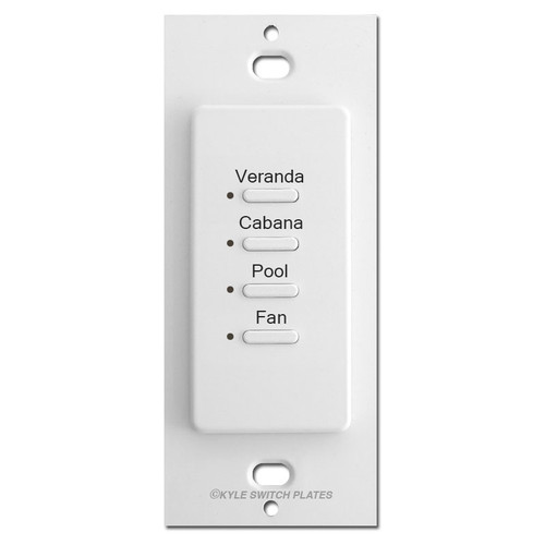 Engravable 4 Button LED Touchplate Ultra Low Voltage Switch