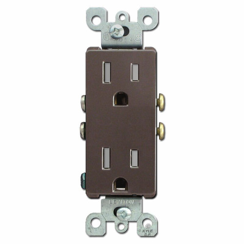 Brown 15A Tamper Resistant Duplex Receptacles