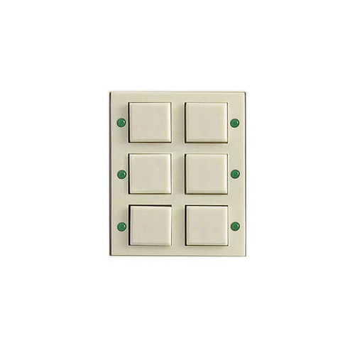 Touchplate Classic 6 Button LED Lighted Low Voltage Switch Block Only - Almond
