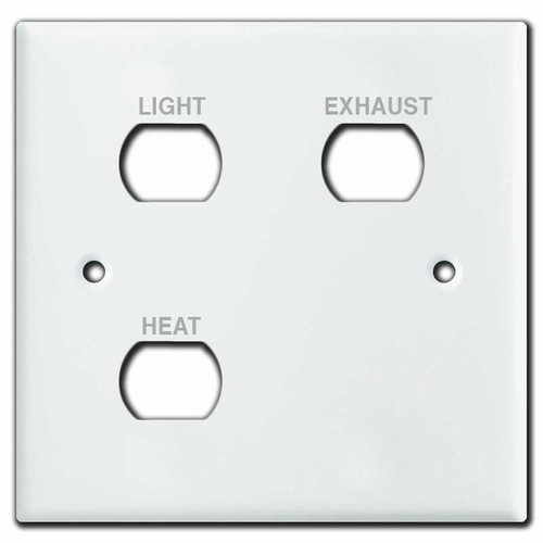 Engraved Nutone Scovill Light Vent Heater 3-Switch Despard Covers