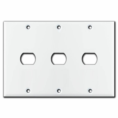 3-Gang 1 Opening Despard Switch Covers for 3 Switches - White