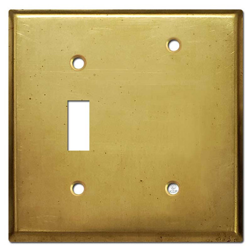 Toggle Blank Electrical Wallplate - Natural Raw Brass
