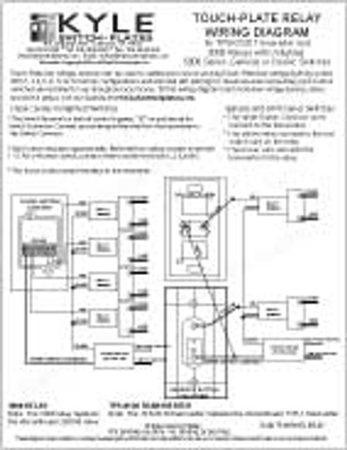 Touch-Plate 3000 Low Voltage Relay Switch Wiring Instructions