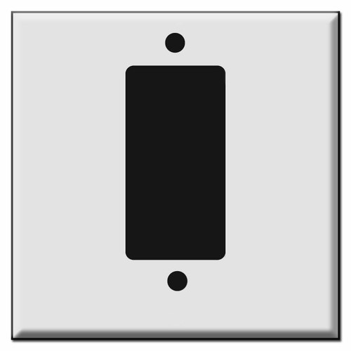 Half Short 1 Decora Rocker Centered 2-Gang Switch Plate