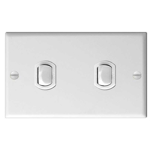 GE Low Voltage 2-Switch Wall Plate Replacement Despard Set
