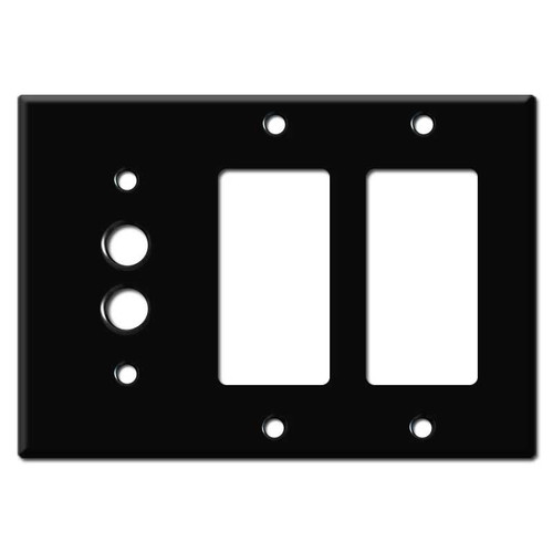 1-Pushbutton 2-Decora Rocker GFI Outlet Switch Plate - Black