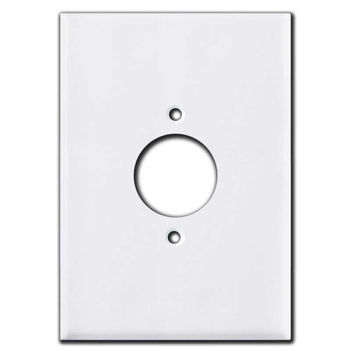 Extra Oversized 6.38'' Single Round 1.62'' Outlet Cover - White