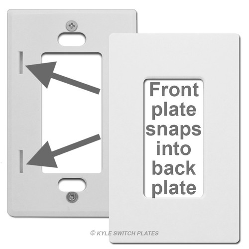 Screwless Plate Snaps into Back Plate