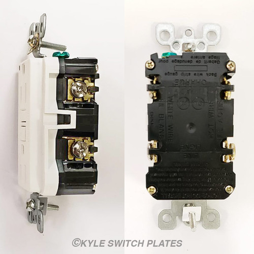 Black 20A GFCI Decora Receptacle Kyle Switch Plates