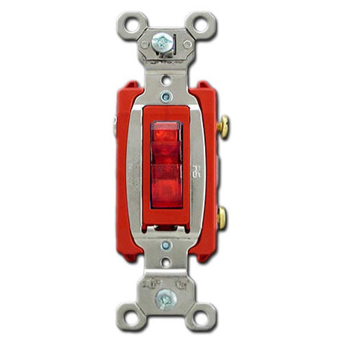Clear 20A Pilot Light Toggle Switches - P&S PS20AC1-CPL