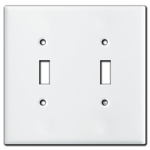 Oversized Wider-Spaced 2 Toggle Switch Wall Plate for Dual Boxes Oversized Wider-Spaced 2 Toggle Switch Wall Plate for Dual Boxes