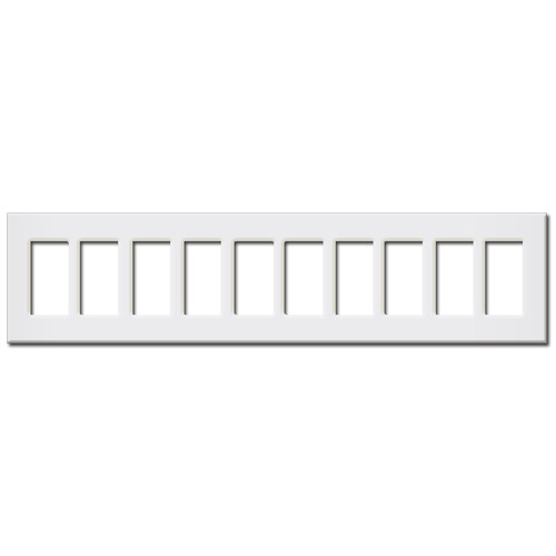 Screwless 10-Decora Rocker Wall Plate - Snow White Lutron Plastic