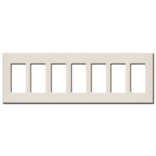 Lutron Screwless 7 Decor Switch & Outlet Plate - Light Almond Plastic