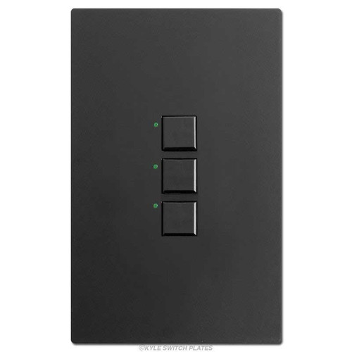 Low Voltage 3 LED Switch Control Touch Plate Mystique - Black