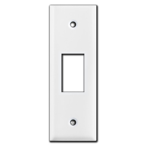 Narrow 1.5'' New Style Vertical GE Low Voltage Wall Plate - White