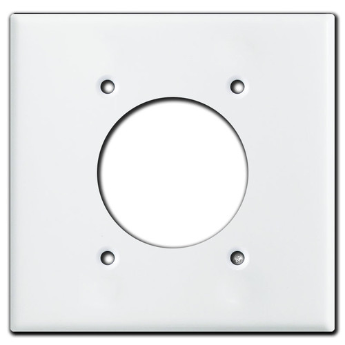 Engravable 30/50A 2.125" Dryer Outlet Cover - White Stainless 304