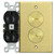 Floor Mounted Duplex Outlets with Brass Plate, Tamper Resistant