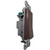 Brown Rocker Light Switch Side View