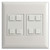 White Touch Plate Classic 8-Button Low Voltage Control Switch