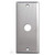 Narrow stainless steel phone / cable cover plate.