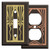 Decorative Retro Art Deco Switch Plates - Black