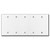 5 Gang Blank Switch Plate Covers - White