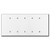 Oversized Five Gang 5 Blank Light Switch Plate Cover - White