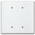 Oversized 2 Blank Jumbo Switch Plate Covers - White