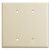 Oversized Double Blank Jumbo Switch Plates - Ivory
