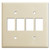 Low Voltage 4 GE Switch Bracket Mount Wall Plate Covers - Ivory