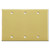 3 Gang Blank Wall Plate Cover - Polished Brass