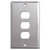 Triple Switch Despard Wall Plate Covers - Satin Stainless Steel