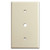 Oversized Single .375" Hole Cable Jack Wall Plate - Ivory