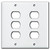 2 Gang 3 Despard Switch Plate Covers for 6 Despard Switches - White