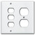 1 Duplex Outlet 3 Despard Wall Switch Plate Covers - White