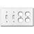 2 Toggle 2 Duplex Outlet 4 Gang Light Switch Wall Plates - White