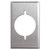 One Gang Dryer or Range Outlet Covers - Satin Stainless Steel