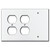 2 Outlets 1 Blank Combo Wall Switch Plates - White