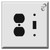 Large Outlet & Toggle Switchplates - Gray